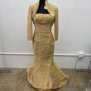 Gold Mermaid Dress With Matching Jacket